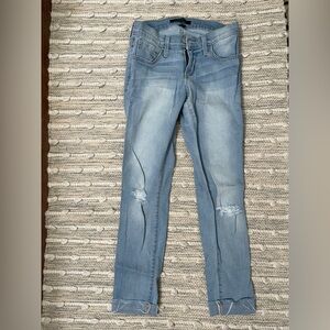 Flying Monkey size 24 light wash distressed jeans